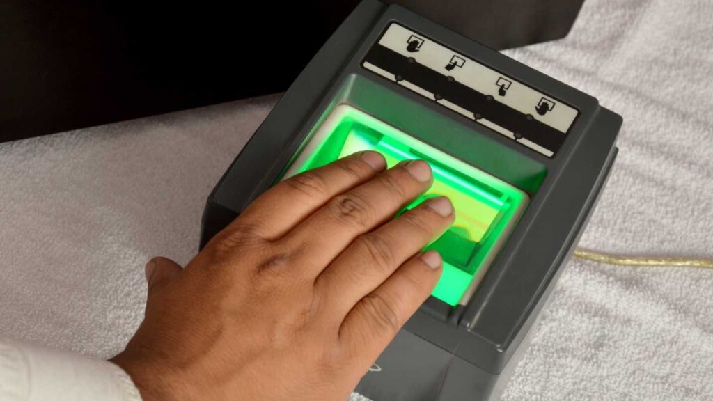 Fingerprint scan for Canada visitor visa application