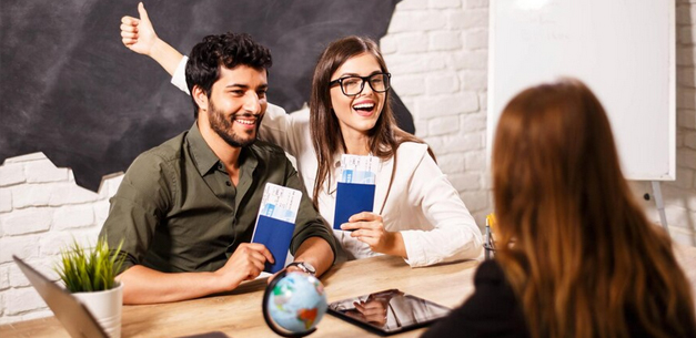 Family discussing Canada visa options with consultant in Faisalabad